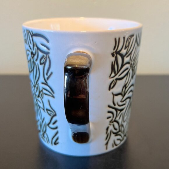 Opalhouse Stoneware White and Metallic Bronze Embossed Flowers and Leaves Mug - Picture 6 of 10